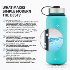 Simple Modern 18 Ounces Summit Water Bottle + Extra Lid - Vacuum Insulated Wide Mouth Aluminum Vessel 18/8 Stainless Steel Flask - Black Hydro Travel Mug - Midnight Black 567925014
